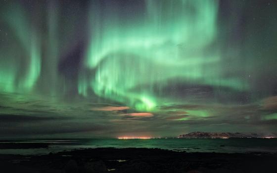 An aurora borealis is seen in a photo taken June 2020 in Reykjavik, Iceland. (Unsplash/Neil Mark Thomas)