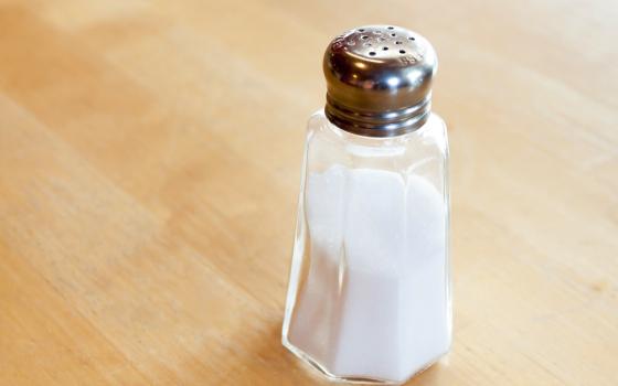 Salt shaker on a wooden table (Pixabay/KatineDesign)