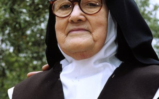 Carmelite Sr. Lucia dos Santos is seen in this May 16, 2000, file photo. Sister Lucia, the eldest of three Portuguese children to report apparitions of the Virgin Mary in 1917 in Fatima, Portugal, died Feb. 13, 2005, at the age of 97. She was declared "venerable" on June 22 by Pope Francis. (OSV News/Courtesy of Shrine of Fatima)