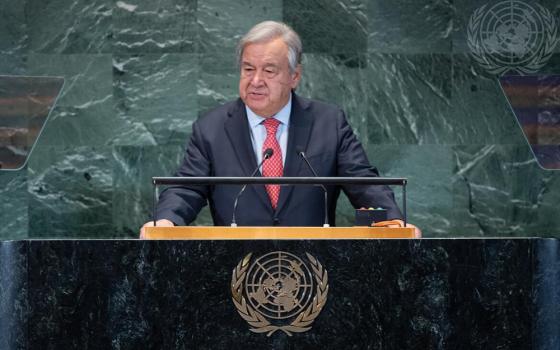 United Nations Secretary-General António Guterres speaks as the SDG Summit, the high-level political forum on sustainable development goals, begins Sept. 18 at U.N. headquarters in New York. (UN photo/Cia Pak)