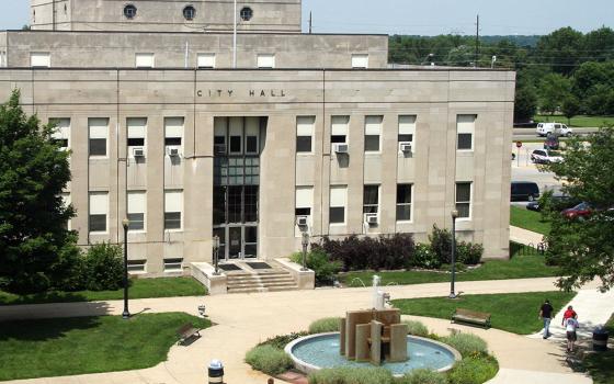 City Hall of Terre Haute, Indiana. It's famously said that "all politics is local," and I'm seeing this more clearly these days. (Wikimedia Commons/Huw Williams)