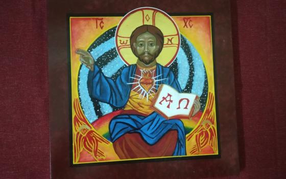 Sr. Mudita Menona Sodder created the icon "The Cosmic Christ" in 2020. The piece, which took eight days to complete, represents the belief that all are icons of God, crafted in His image.