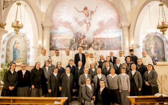 The Sisters of St. Joseph celebrate their 150th anniversary in Ramallah, West Bank, in March. (Courtesy of Latin Patriarchate of Jerusalem)