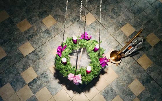 Advent wreath at Magnificat Chapel, Villa Maria Community Center, Sisters of the Humility of Mary (Photo by Eilis McCulloh) 