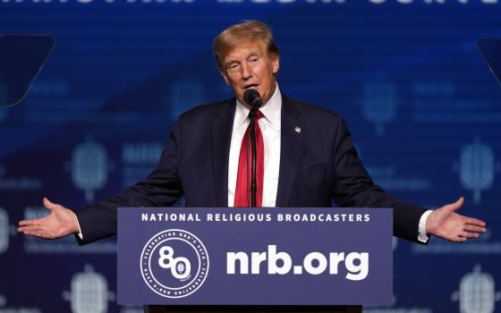 Republican presidential candidate former President Donald Trump speaks at the National Religious Broadcasters convention at the Gaylord Opryland Resort and Convention Center Thursday, Feb. 22, 2024, in Nashville.