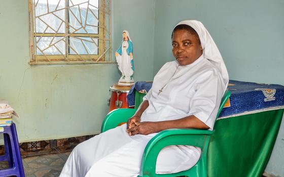 Sr. Cordelia Anekwem sits in the chapel of the Tertiary Sisters of St. Francis in Gboko, Nigeria, Jan. 31. (GSR photo/Valentine Benjamin)