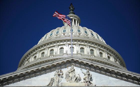 A file photo shows the American flag below the U.S. Capitol dome in Washington. (OSV News/Reuters/Jonathan Ernst)