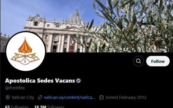 Vatican twitter profile
