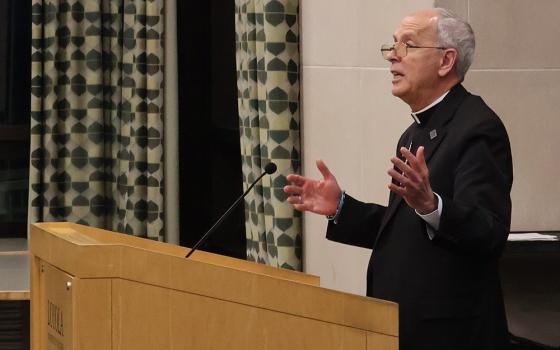 Bishop Mark Seitz of El Paso, Texas, gives the 2025 Cardinal Bernardin Common Cause lecture April 22 at Loyola University Chicago. His topic was "Image and Likenesses: Immigration, Dignity, and the Soul of America." (Courtesy of Hank Center for the Catholic Intellectual Heritage/Loyola University Chicago)