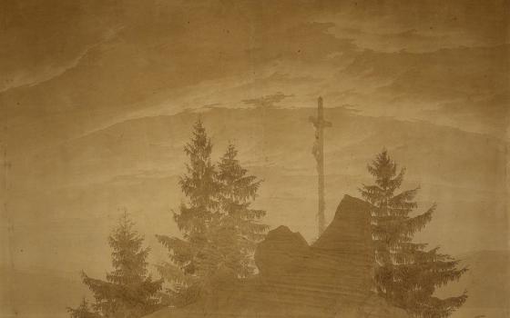 "Cross in the Mountains," by Caspar David Friedrich (Artvee)