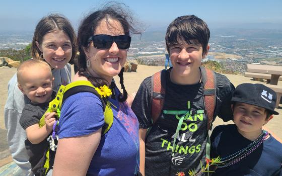 Elisa Johnston and her kids are pictured at Double Peak Park in San Marcos, California, on Mother's Day 2023. (Courtesy of Elisa Johnston)