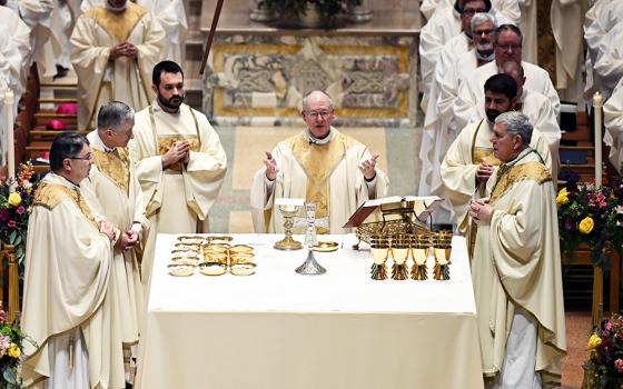 Archbishop Jeffrey Grob concelebrates Mass with the presbyterate during his installation as the 12th archbishop of the Milwaukee Archdiocese Jan. 14, 2025. (OSV News/Catholic Herald/Andy Gilicinski)