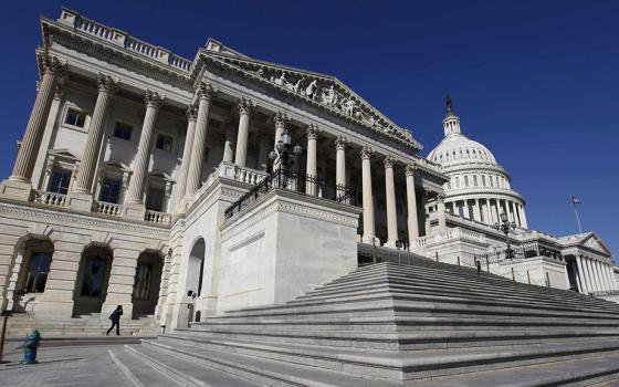 A file photo shows the entrance to the House of Representatives on Capitol Hill in Washington. (OSV News/Reuters/Larry Downing)
