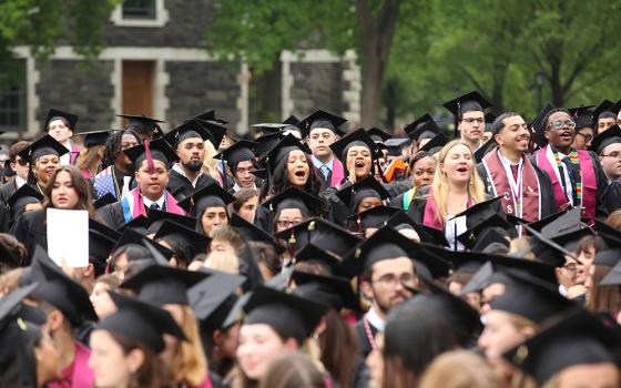 Members of the class of 2025 are seen at Fordham University in the New York borough of the Bronx during commencement ceremonies May 17, 2025. (OSV News/Chris Taggart for Fordham University)