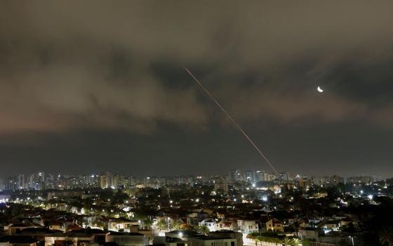 A missile launched from Iran is intercepted as seen from Ashkelon, Israel, June 21. The U.S. early June 22 attacked three nuclear facilities in Iran, joining Israel's war against Iran. Iran vowed to defend itself. (OSV News/Reuters/Amir Cohen)