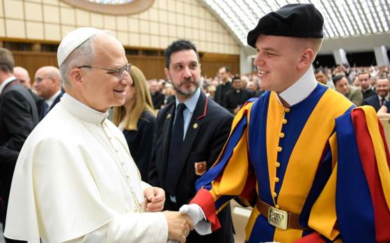 Pope Leo with Swiss Guard
