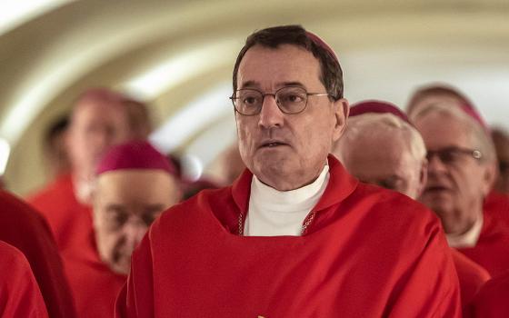 Bishop Joseph Brennan of Fresno, Calif., concelebrates Mass in the crypt of St. Peter's Basilica at the Vatican Jan. 27, 2020. (CNS/Stefano Dal Pozzolo)