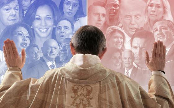 Catholic priests in Illinois are almost evenly split between Democrats and Republicans in who they give campaign money to, illustrating the deep political divide not only in society, but among clergy. (Chicago Sun-Times photo illustration/Brian Ernst)