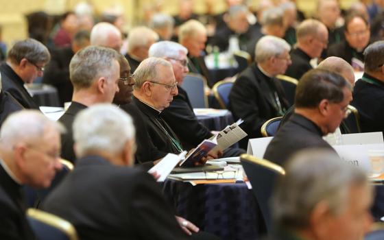 Bishops attend a Nov. 15, 2022, session of the fall general assembly of the U.S. Conference of Catholic Bishops in Baltimore. (OSV News/Bob Roller)
