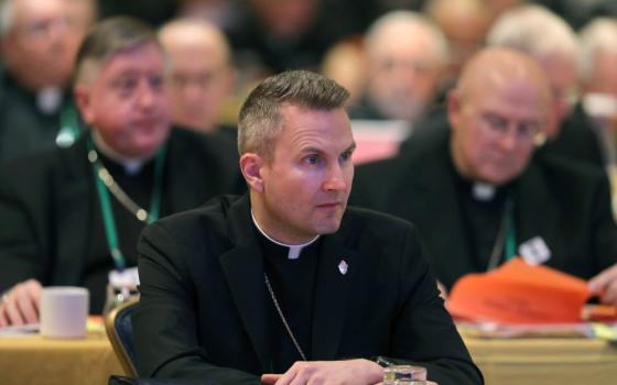 Bishop Ronald A. Hicks is pictured during the 2018 fall general assembly of the U.S. Conference of Catholic Bishops in Baltimore. 