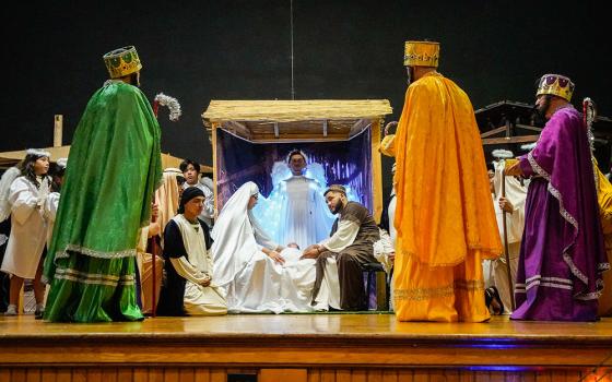 Parishioners perform in a "pastorela," a Nativity folk drama, on the feast of the Epiphany at Our Holy Redeemer Church in Freeport, N.Y., Jan. 5, 2025. The reenactment of the Christmas story is presented annually by the parish's Latino young adult ministry. (OSV News/Gregory A. Shemitz)