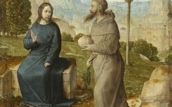 Detail from "The Temptation of Christ" (ca 1500-1504) by Juan de Flandes (Artvee)