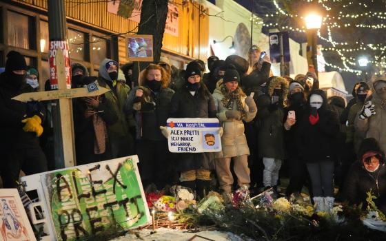 Vigil participants in Minneapolis