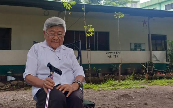 Sr. Clarita Dolencio, 91, cares for guests in a shelter she fondly calls "the train" — a place within her convent in Quezon City that accommodates patients and their companions from distant provinces. (Oliver Samson)