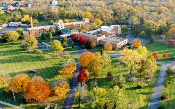 The campus of the Franciscan Sisters of the Sacred Heart is pictured in Frankfort, Illinois. The Franciscan Central Archive is planned to be built on the campus, southwest of Chicago. (Courtesy of the Franciscan Sisters of the Sacred Heart)