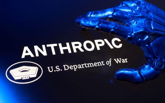 U.S. Department of War and Anthropic logos are seen in this illustration taken March 1, 2026. (OSV News illustration/Reuters, Dado Ruvic)