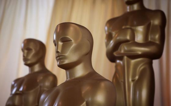 Oscar statues are seen March 1, 2025, ahead of the 97th Academy Awards in Los Angeles. The 98th Academy Awards show will be broadcast live on ABC and Hulu, starting at 7 p.m. ET Sunday, March 15. (OSV News/Reuters/Jeenah Moon)