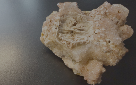 This pink amethyst with barite and hematite formed naturally in the shape of a heart. It reflects the heart with all its complexity, beauty and fragility. (Julie Vieira)