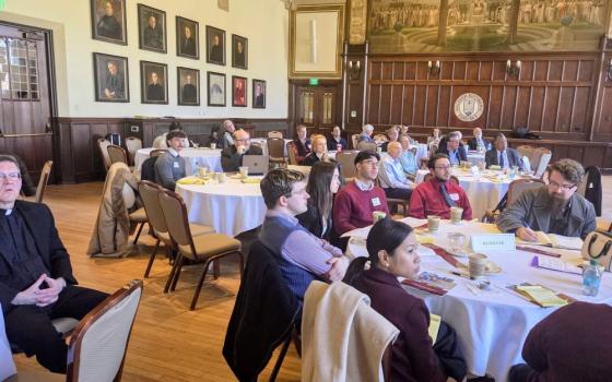 Attendees at a conference entitled "The Rule of Law and the Common Good," held March 12-13 at Boston College (NCR photo/Michael Sean Winters)