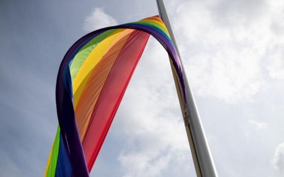 An LGBTQ flag is seen in an illustration photo. (OSV News/zReuters/Nadja Wohlleben)