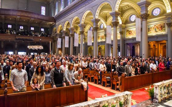 The congregation of St. Ignatius Parish in San Francisco during Easter 2025 (Courtesy of Nano Visser)