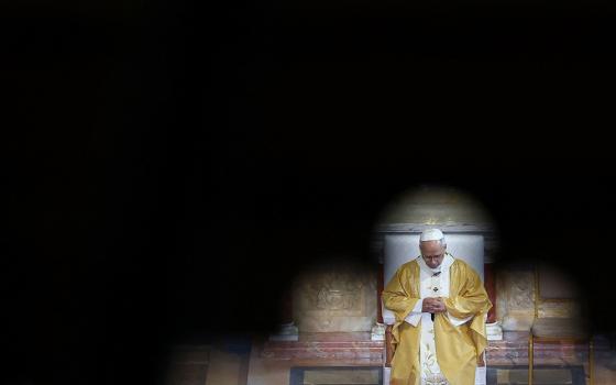 Pope Leo XIV celebrates Mass at the Basilica of St. Augustine in Annaba, Algeria, April 14, 2026. (OSV News/Reuters/Guglielmo Mangiapane)