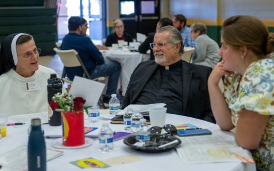 Lay Catholics and clergy take part in the synod of young adults of the Diocese of Phoenix with lay Catholics and clergy from the diocese in February 2026. The process started in November. (Courtesy of Phoenix Diocese/Brett Meister)