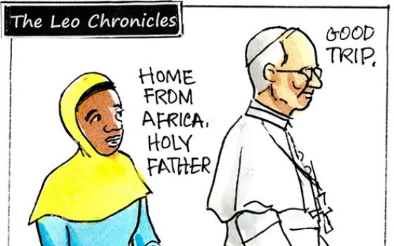 The Leo Chronicles: Leo, back from Africa, gives a shout-out to a predecessor.