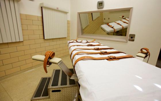 This Oct. 9, 2012, file photo shows the lethal injection chamber of the South Dakota State Penitentiary in Sioux Falls. A bill to repeal the death penalty in the state failed to advance out of a House committee in February 2026. (AP/Amber Hunt)