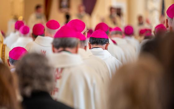 Bishops from around the United States gather at the Basilica of the National Shrine of the Assumption of the Blessed Virgin Mary in Baltimore Nov. 10, 2025, for the opening Mass of the U.S. Conference of Catholic Bishops' fall plenary assembly. (OSV News/Catholic Review/Kevin J. Parks)