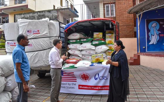 Caritas Nepal, led by Sr. Cecilia Shrestha, extends help to those affected by the recent flash flood. (Courtesy of Caritas Nepal)