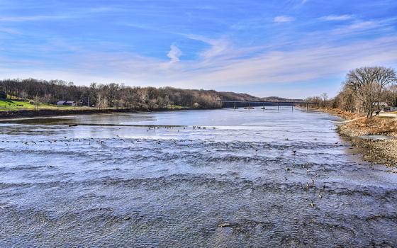 The Des Moines River is seen at Bentonsport, Iowa. (Dreamstime/Adam Wineke)