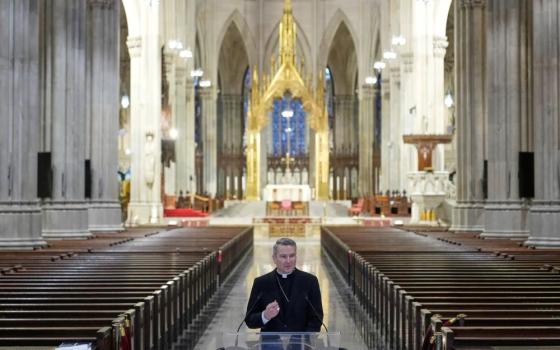 Archbishop-designate Ronald Hicks talks to reporters during a news conference at St. Patrick's Cathedral in New York, Feb. 5, 2026. (AP/Seth Wenig) 