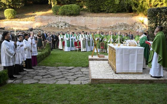 Pope Leo XIV celebrates a Mass at the Borgo Laudato Si' center in Castel Gandolfo, Italy, Sept. 1, 2026, marking the World Day of Prayer for the Care of Creation. (OSV News/Vatican Media/Mario Tomassetti)