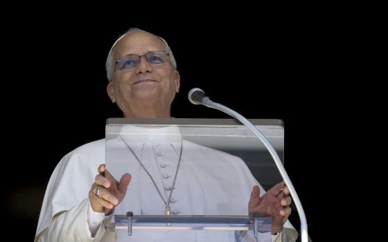 Pope Leo XIV is seen after the Angelus prayer in St. Peter's Square at the Vatican Sept. 13, 2026. After the Angelus on Oct. 11, he announced that he would undergo surgery to remove a lung nodule. (OSV News photo/Matteo Pernaselci, Vatican Media)
