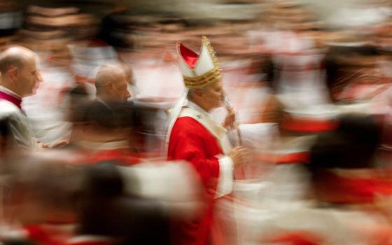 Pope Leo XIV leaves following a Mass marking the start of the academic year at the Pontifical Universities, in St. Peter's Basilica at the Vatican, Oct. 8, 2026. On Oct. 11, he announced that he would undergo surgery to remove a lung nodule. (OSV News/Reuters/Remo Casilli)