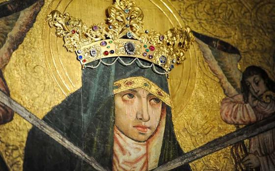 A painting of Our Lady of Sorrows is seen at the Benedictine Abbey in Staniatki, Poland, in an undated photo. The 13th-century monastery, home to one of the country's most important collections of religious and cultural treasures, is seeking support to complete a major heritage preservation project by Dec. 31, 2026. (OSV News/Courtesy of Benedictine Abbey in Staniatki)