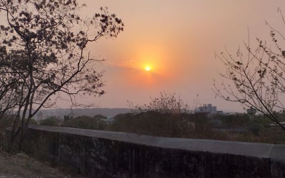 A sunset over Samanvaya is one example of God's beauty and wonder at the eco-health center in Pune, India. (Rowena Miranda)