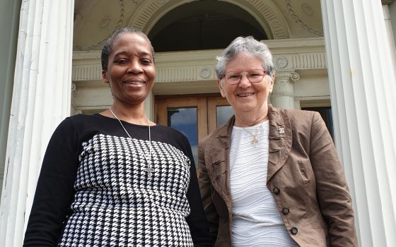 Sr. Josephine Enenmo of the Missionary Congregation of Our Lady of Apostles, left, directs the Religious Formation Ministry Programme at Loreto House in Blackrock, County Dublin. With her is her predecessor, Sr. Ann Concannon of the Sisters of St. Louis. 