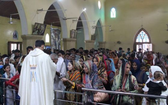 Fr. Tariq George, rector of the shrine in Mariamabad, at the Church of St. Mary and St. Joseph (Courtesy of Anthony Gill)